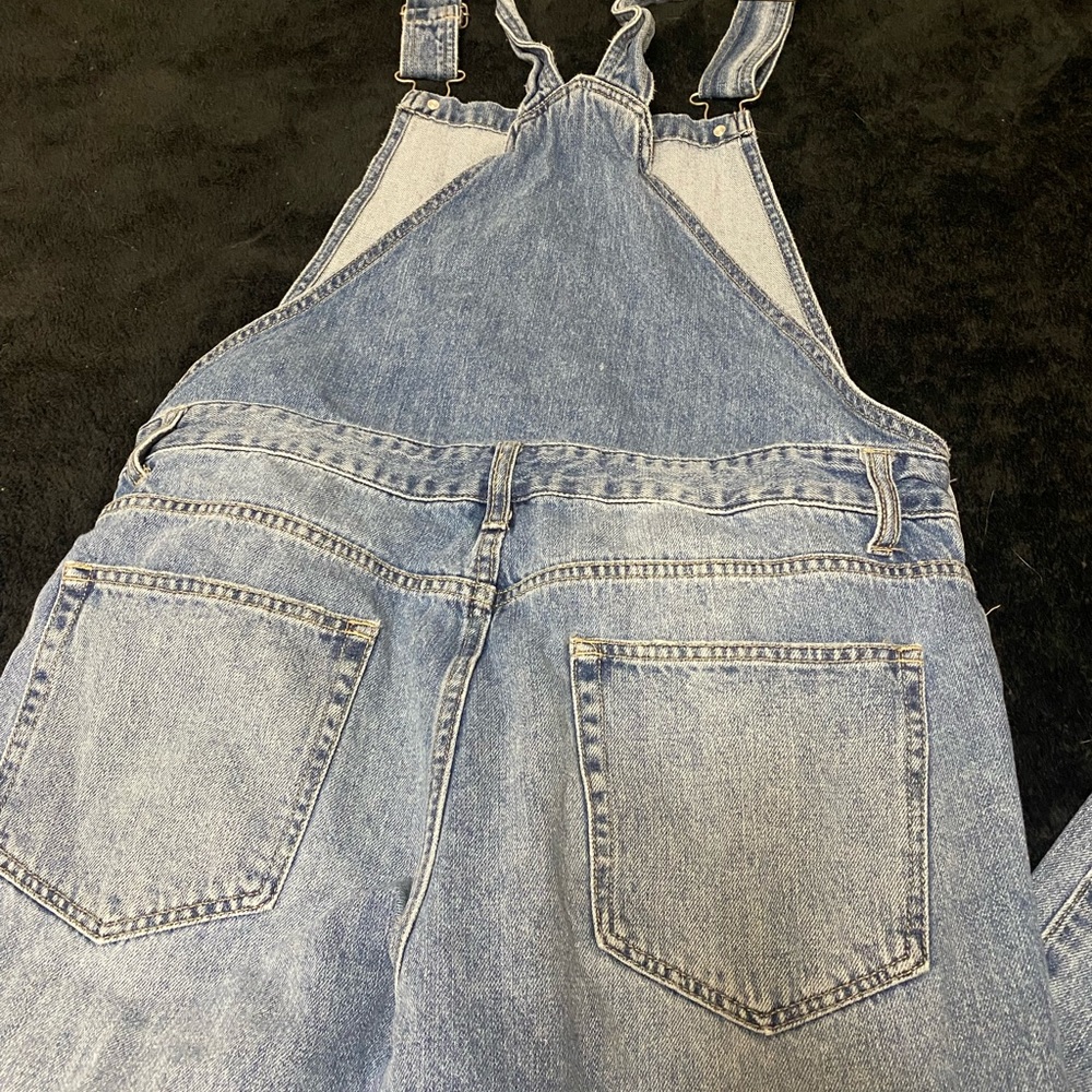 Forever 21 Blue Jean Ripped Overalls - Picture 5 of 7